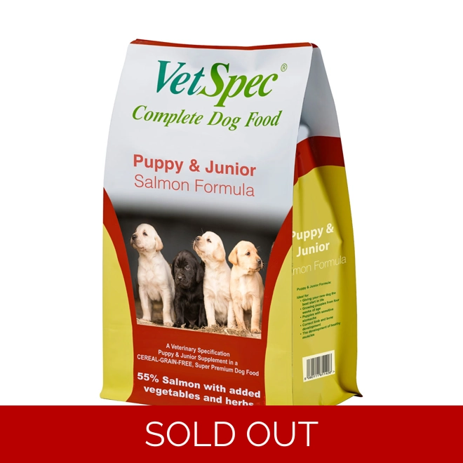 product Image for VetSpec Puppy & Junior Salmon Formula - 12kg